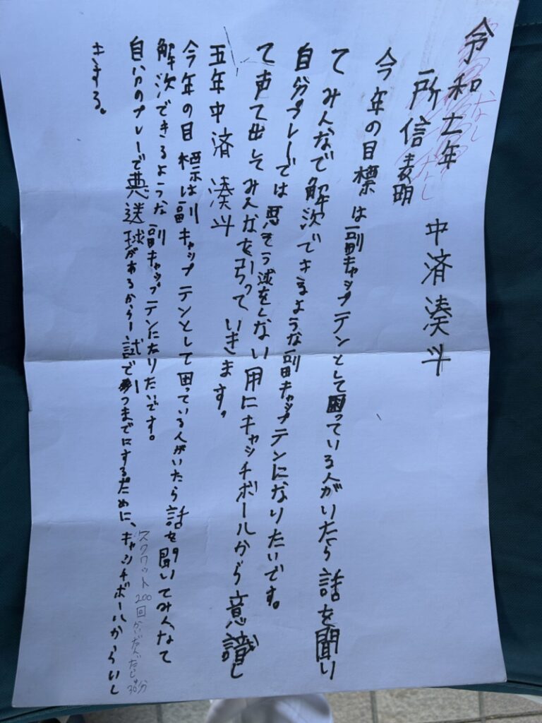 所信表明